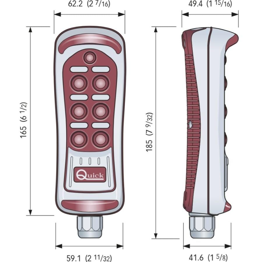 Quick HRC 1006L Kablolu 6 Butonlu LED'li Uzaktan Kumanda
