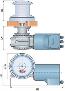 Quick Tumbler Capstan 1400W 105mm 12V
