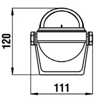 RIVIERA BS2 STELLA BRAKETLİ PUSULA Ø65MM. GRİ