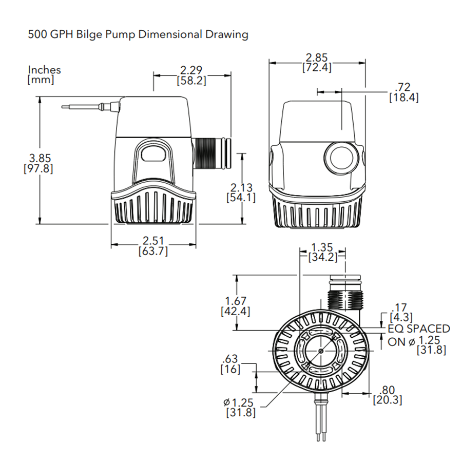 Rule Sintine Pompası 500 GPH 12V