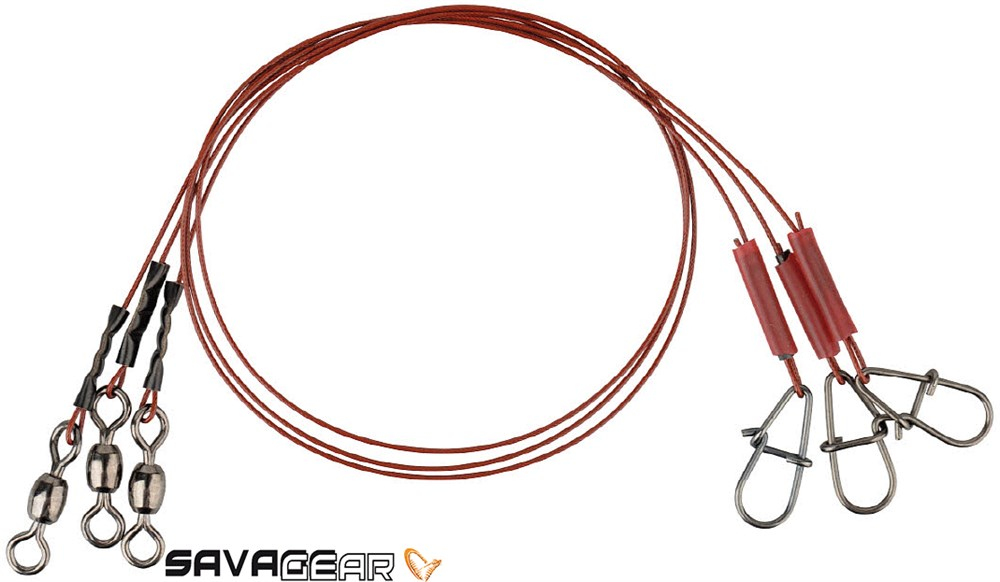 Savage gear Blood49 Trace 30 cm 0.48 mm 11 kg Swivel/Needle Snap 3 Adet