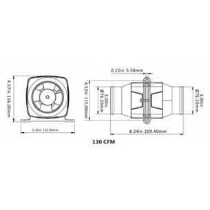 Seaflo Blower 24V 75 mm