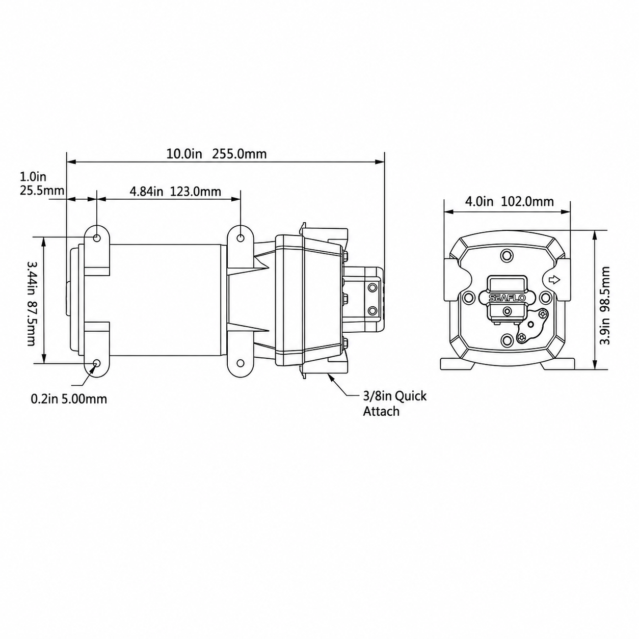 Seaflo Hidrofor Pompası 220V - 17 L/Dk - 40 PSI
