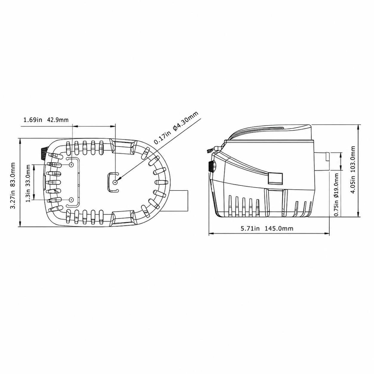 Seaflo Otomatik Sintine Pompası 750 GPH 12V