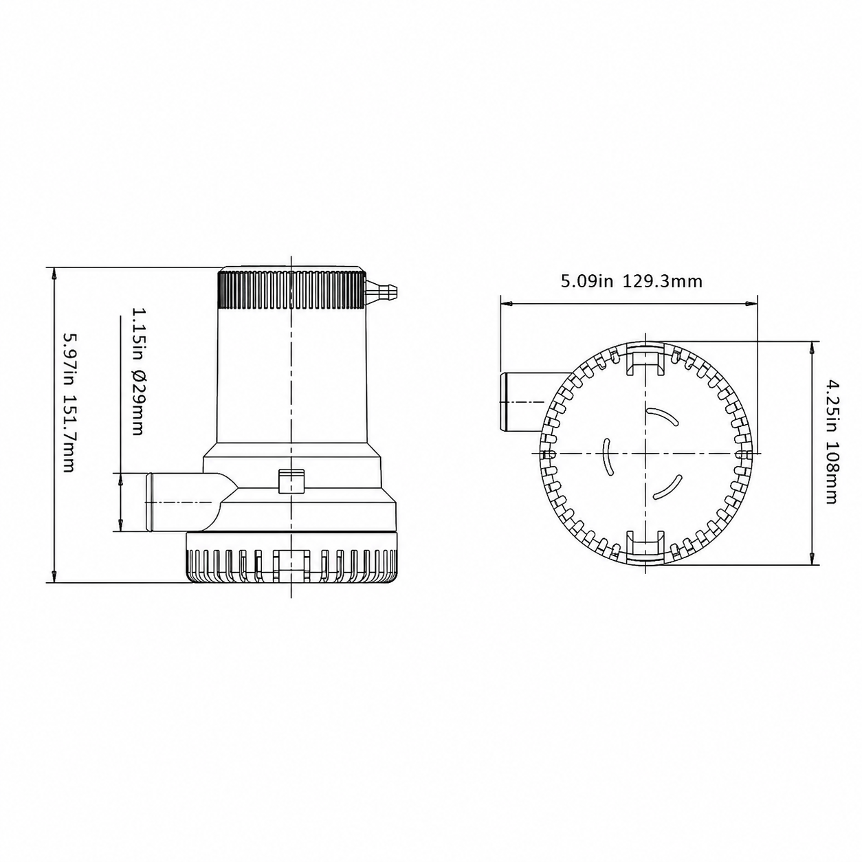 Seaflo Sintine Pompası 2000 GPH 12V