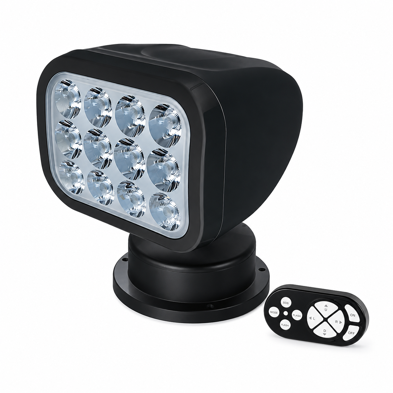 Seaflo Uzaktan Kumandalı LED Projektör 12/24V 28W Siyah