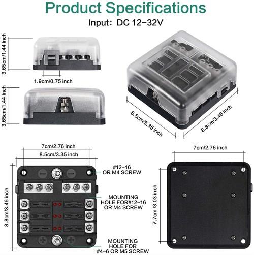 Sigorta Kutusu 6'lı İkaz ışıklı Şase Bareli