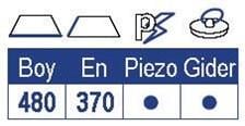 Smev 8002 Serisi Çift Gözlü Gazlı Gömme Ocak