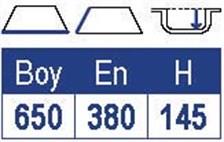 Smev Eviye Paslanmaz Çelik 380x650 mm