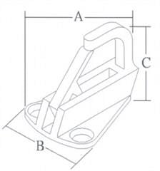 Southco Çift Usturmaça Tutucu Paslanmaz Çelik 42x29x33 mm