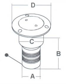 Southco Marine Benzin dolum ağızı 50mm