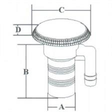 Southco Marine Su dolum ağızı 38mm