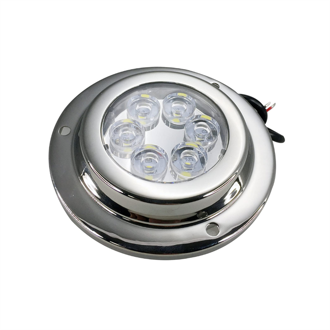 Su Altı Lambası 6 Ledli Yuvarlak 12-30V Beyaz