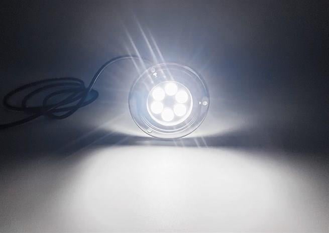 Su Altı Lambası 6 Ledli Yuvarlak 12-30V Beyaz
