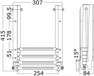 Teleskopik 4 Basamaklı merdiven 1125mm