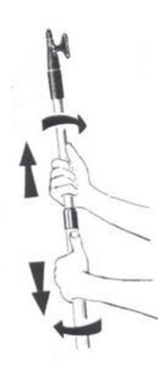 Teleskopik kakıç Boy 130-220 cm Çap: 30 mm