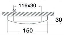 Tik Tavan Lambası Halojen Ampullü 12V/20W