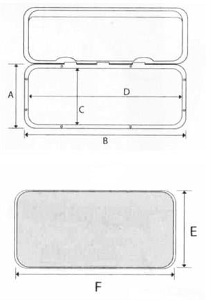 Trem Su geçirmez Plastik Kapak 243x607 mm