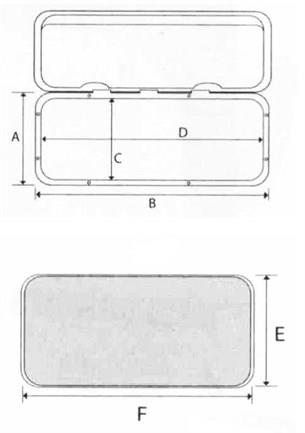 Trem Su geçirmez Plastik Kapak 353x606 mm