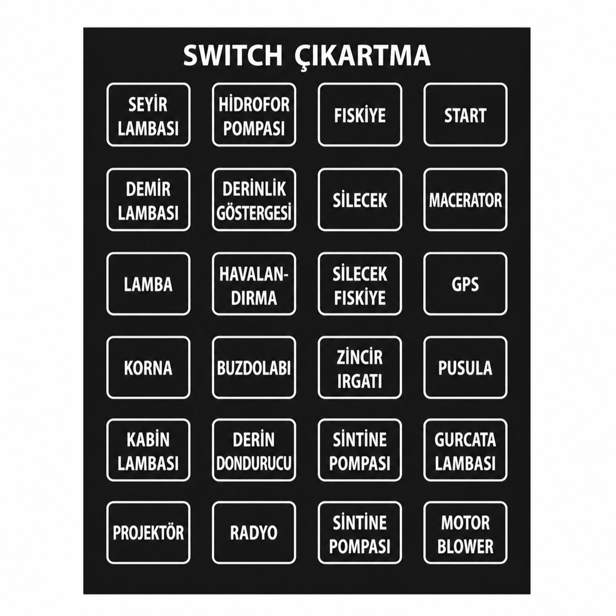 Türkçe Switch Etiketleri