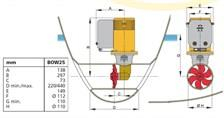 Vetus baş manevra pervanesi, 25 kgf, 12V