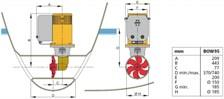 Vetus baş manevra pervanesi, 95 kgf, 12V