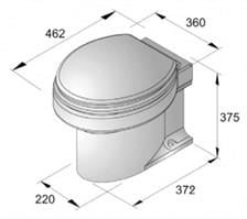 Vetus elektrikli tuvalet, tip Tmw 12V