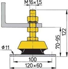 Vetus esnek motor takozu