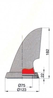 Vetus Levanter 75 Paslanmaz Çelik Manika Kırmızı
