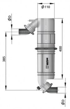 Vetus Muffler/Goose Neck 40 mm