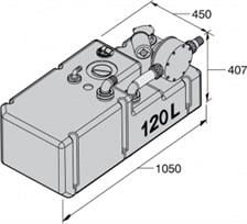 Vetus Pis Su Tankı Sistemi 12V/120 Litre