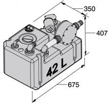 Vetus Pis Su Tankı Sistemi 12V/42 Litre