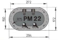 Vetus PM Lomboz, Anodize Aluminyum Çerçeve 172x272mm