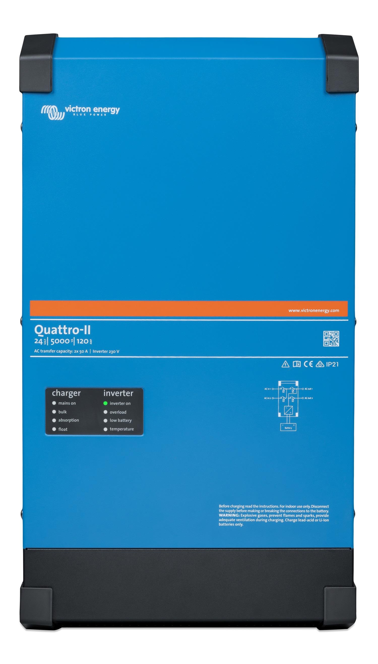 Victron Energy Quattro II İnvertör/Redresör 24A-5000VA-120A