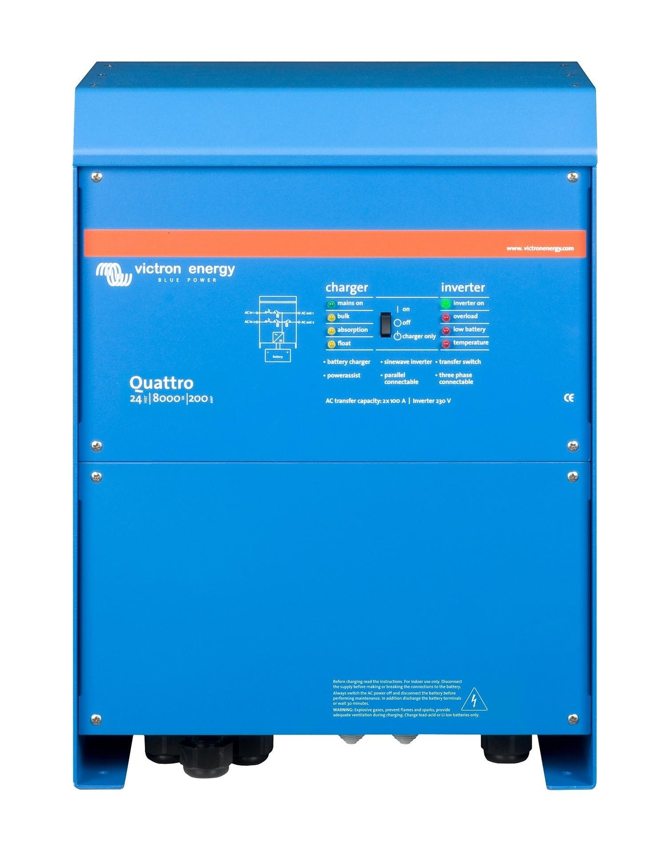 Victron Energy Quattro İnvertör/Redresör 24A-8000VA-200A