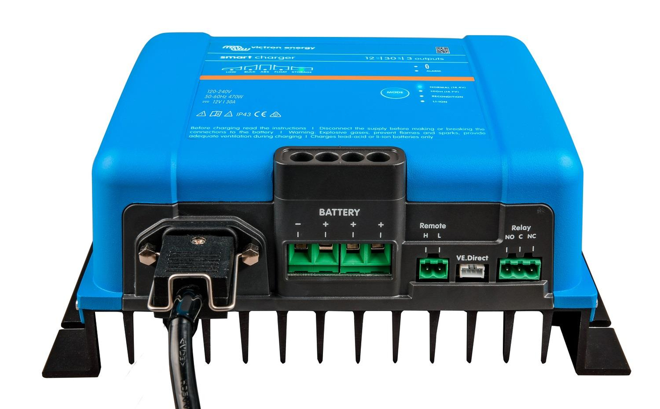 Victron Energy Smart IP43 Akü Şarj Cihazı 12V-30A 3 Çıkış 120-240V
