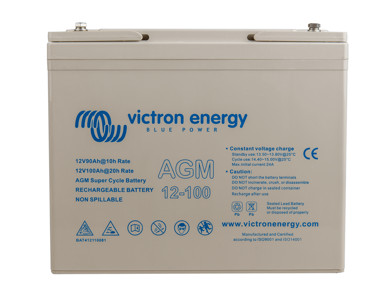 Victron Energy Super Cycle AGM Akü 12V-100Ah