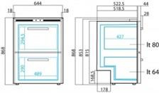 Vitrifrigo Çekmeceli Tip Buzdolabı Model DW180.2RFX 119 Litre