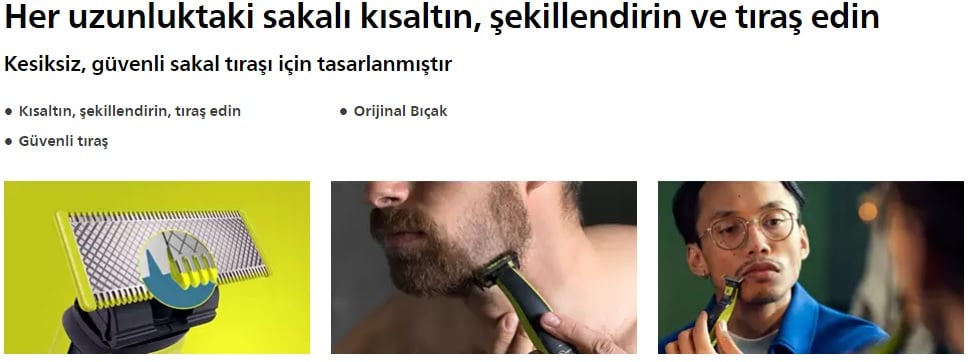 Philips QP2724/10 Oneblade Yüz Şekillendirici - görsel 2