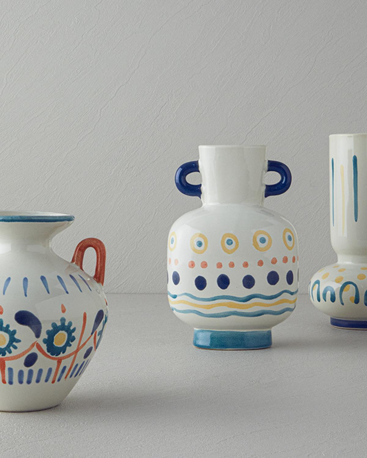 Adelia Stoneware Vazo Multicolor