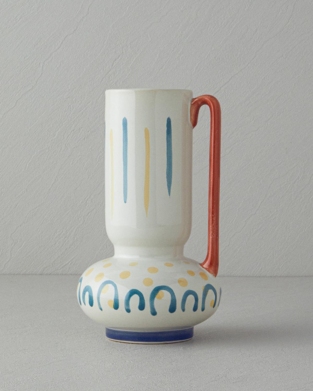 Adelia Stoneware Vazo Multicolor