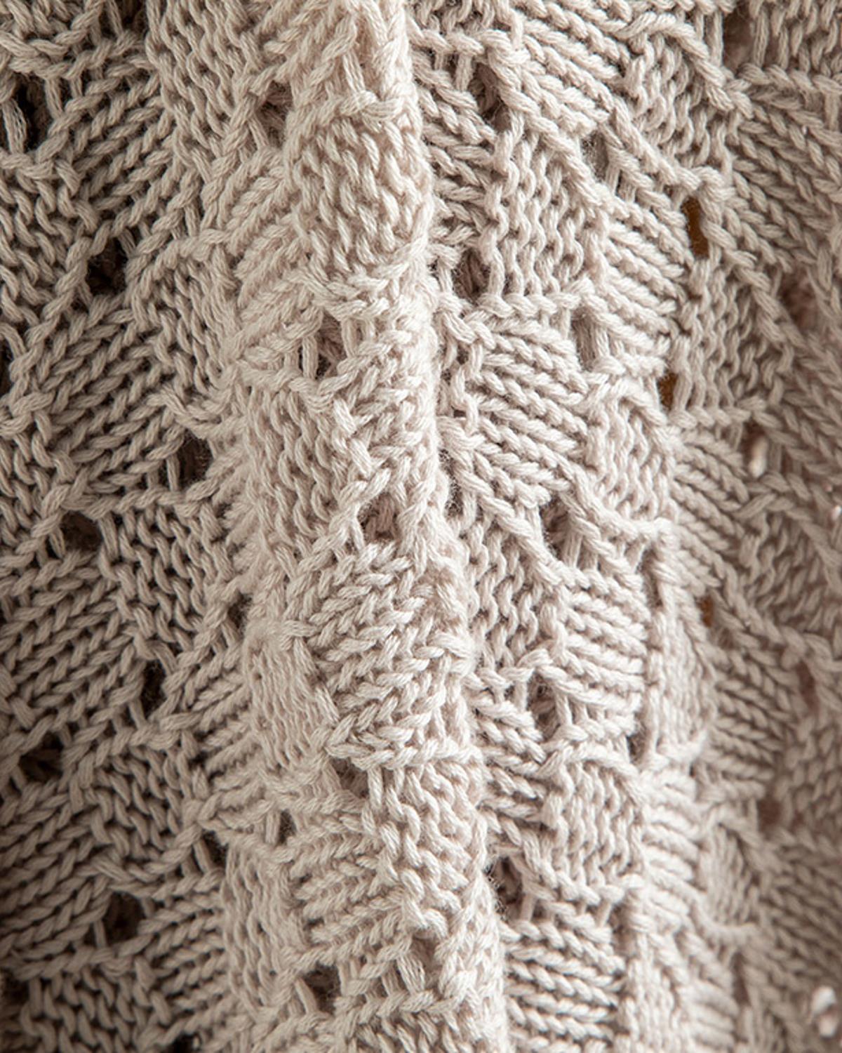 Adella Pamuklu Trikolu Bebe Battaniye 80x120 cm Bej