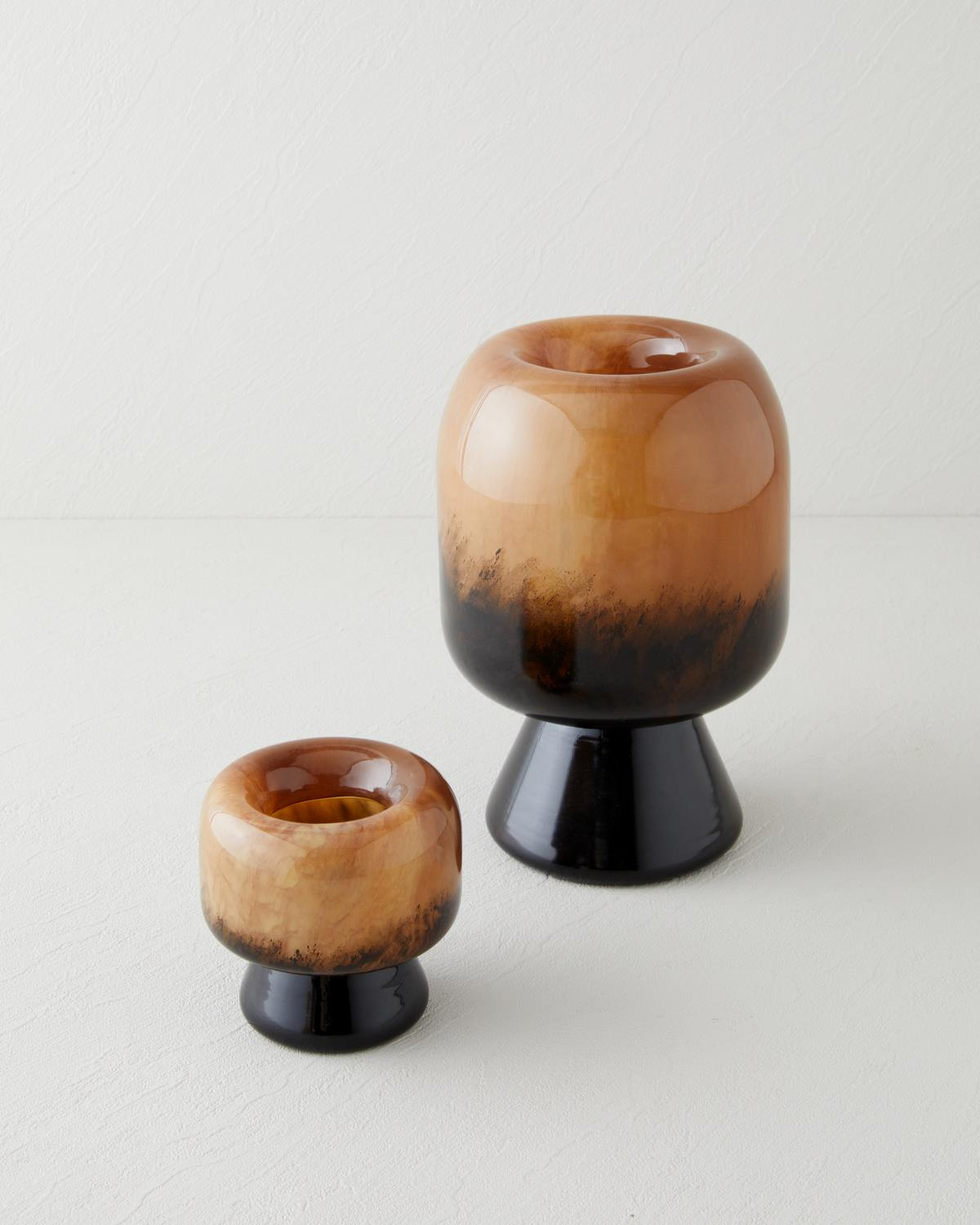 Aden Cam Vazo 10 cm Amber