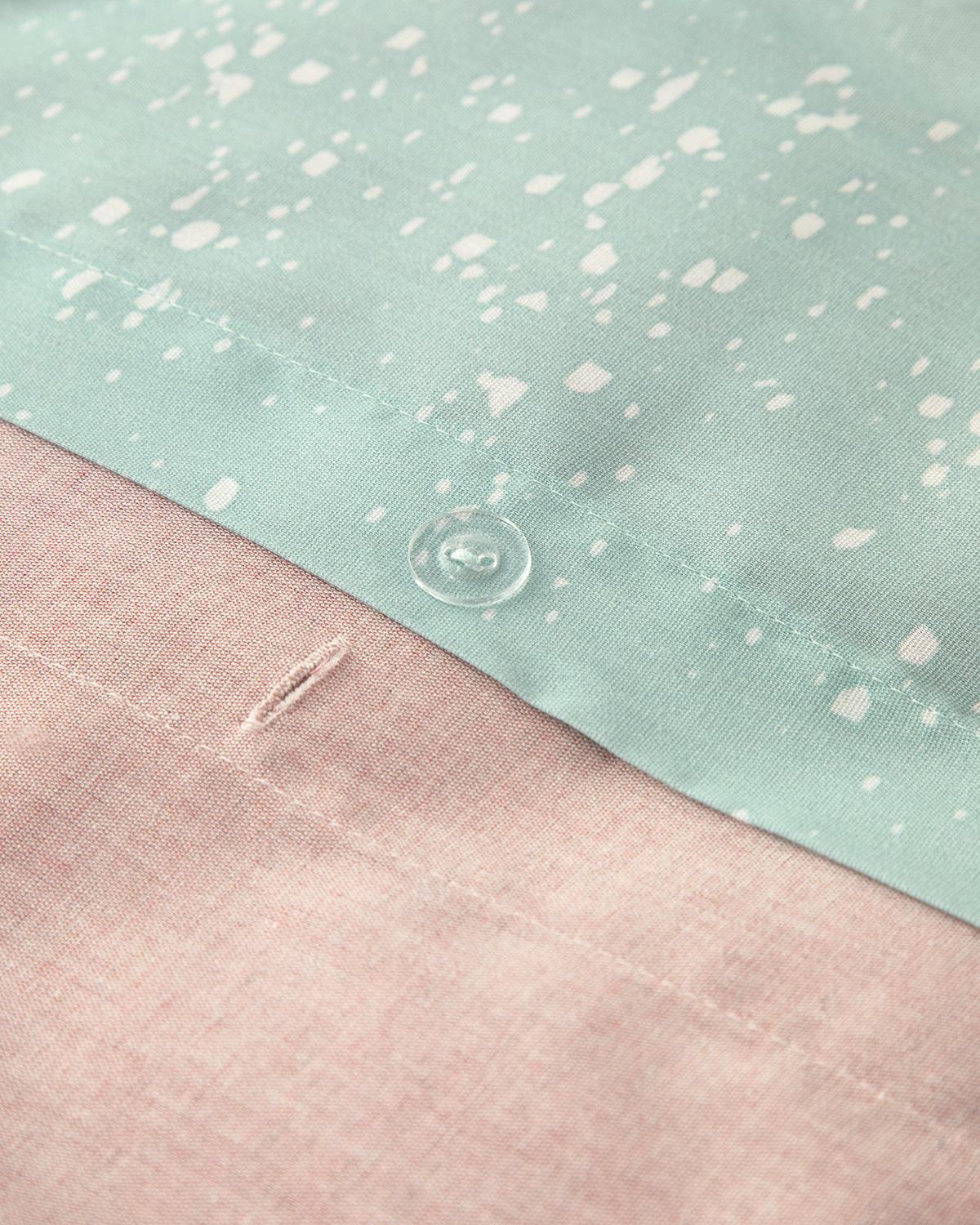 Afterglow Dijital Baskılı Soft Cotton Tek Kişilik Nevresim Takımı Açık Seledon