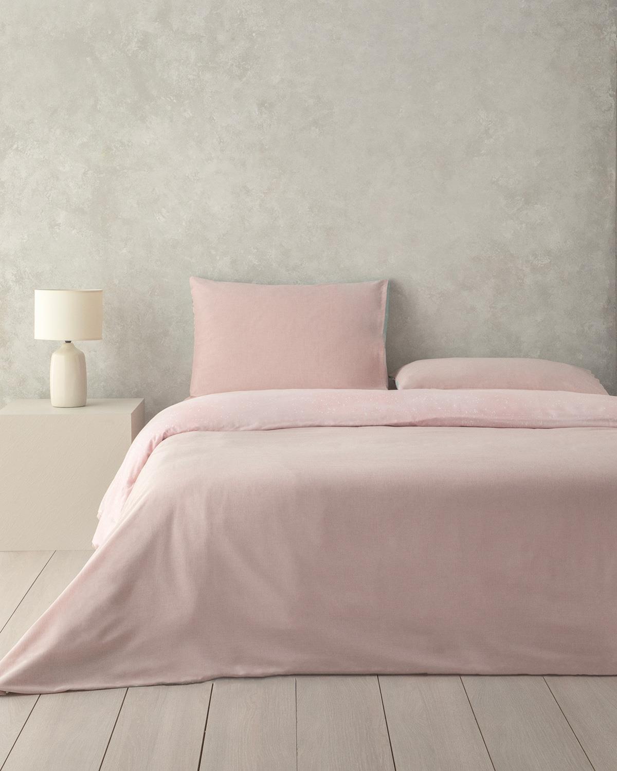 Afterglow Dijital Baskılı Soft Cotton Tek Kişilik Nevresim Takımı Açık Seledon