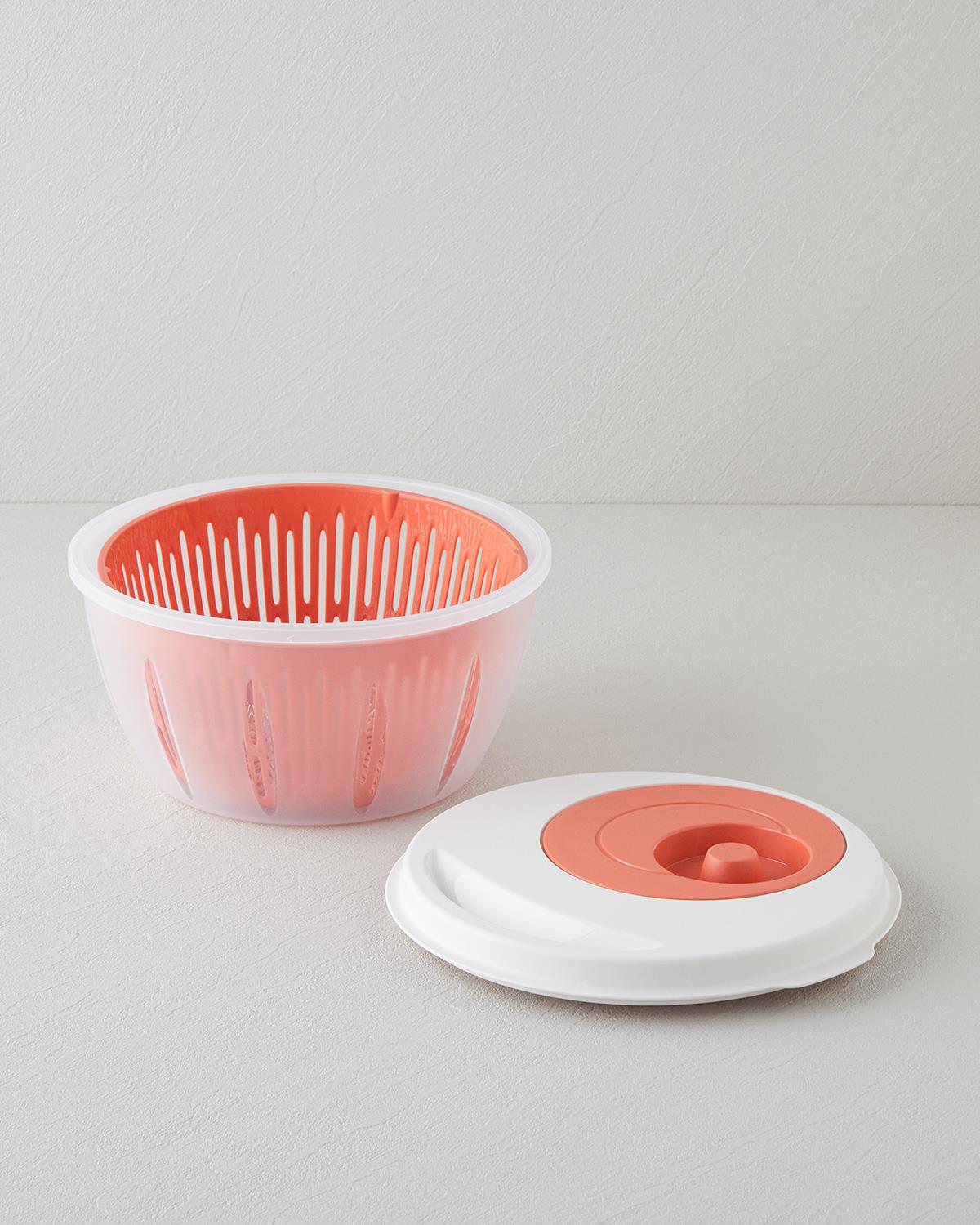 Alexi Plastik Salata Kurutucu Mutfak Gereci 25,6x25,6x14,2 cm Turuncu