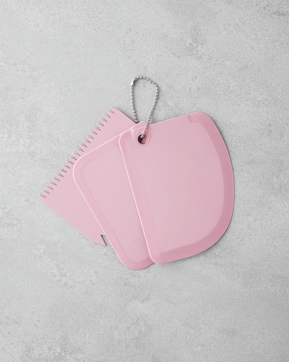 Aline Plastik 3'lü Hamur Spatulası Mutfak Gereci 14,5 cm Pembe