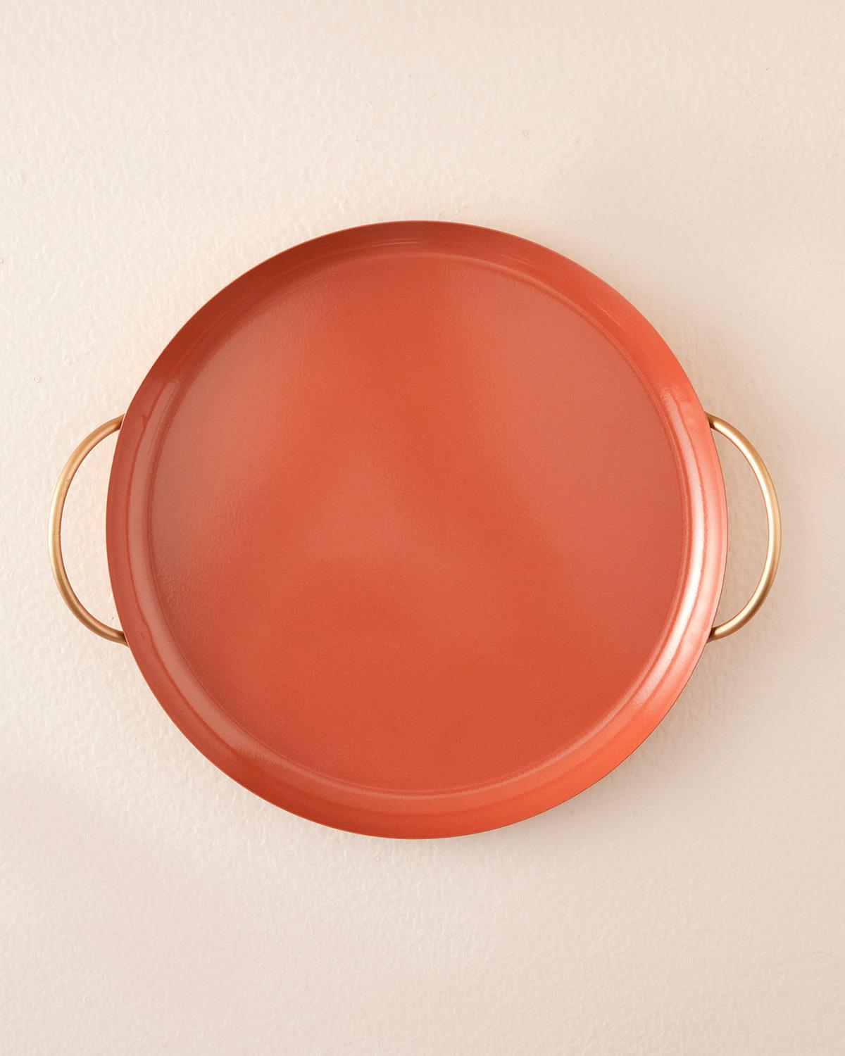 Aloha Metal Dekoratif Tepsi Terracotta