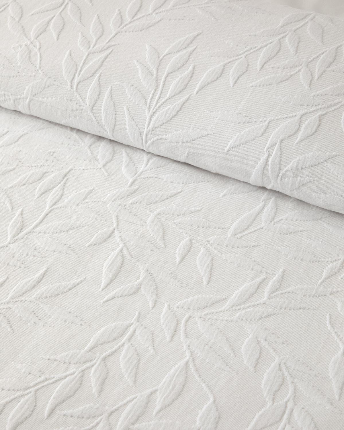 Alvin Pamuklu Fırfırlı Çift Kişilik Yatak Örtüsü Takımı 220x240 cm Beyaz