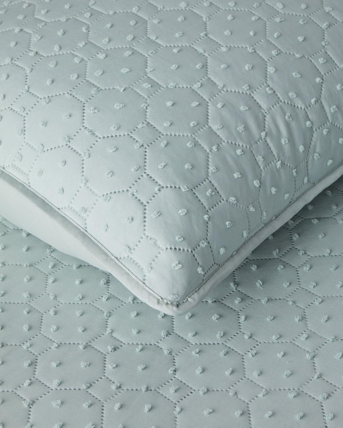 Amabile Kesmeli Çift Kişilik Yatak Örtüsü Takımı 200x220 cm Su Yeşili